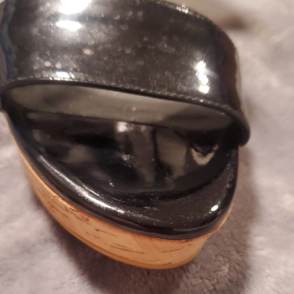 Stuart Weitzman Black Patent Leather Wedges - Picture 4 of 13